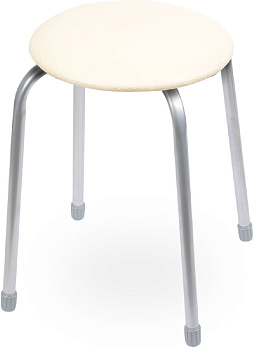 Табурет 39х39х46см НИКА Классика-2. Круглое сидение. Допустимая нагрузка не более 120кг. Сталь винилискожа МДФ пластик 000000000001083655