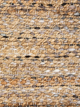 Коврик универсальный 60Х230см LUCKY ШАШКА бежево-голубой джут/акрил 000000000001225679