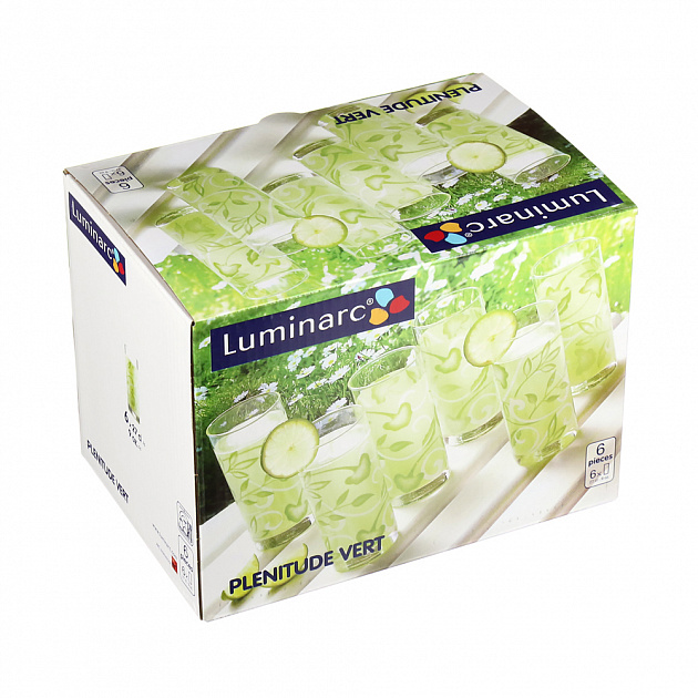 Набор стаканов FB Plenitude Green Luminarc, 270мл, 6 шт. 000000000001008826