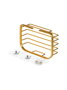 Держатель навесной 18x12x5,5см DE'NASTIA золотой алюминий 000000000001227445