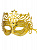 Маскарадная маска Золотая королева из пластика (полипропилен) с лентой для крепления на голове / 19,5х14х10см арт.80602 000000000001191309