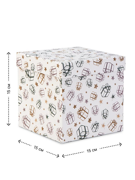 Коробка подарочная 15x15x15см РУТАУПАК Подарок куб 000000000001224759