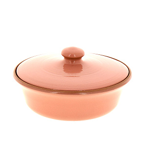 Салатник 500мл ПОСУДА ЦЕНТР с крышкой розовый керамика 4205 000000000001182196
