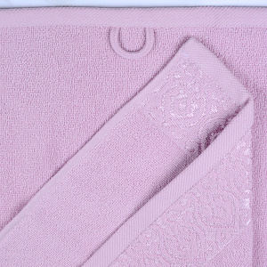 Полотенце махровое 30х60см DINA ME Итальянский бордюр сиреневое/лиловое плотность 480гр/м 100%хлопок 000000000001210304