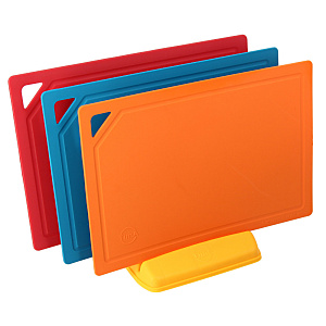 Набор разделочных досок из полиуретана с подставкой, 31x21 см 000000000001169265