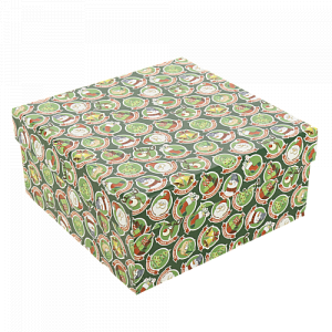 Коробка подарочная 190x190x90мм РУТАУПАК Праздничный Круговорот квадратная 000000000001208368