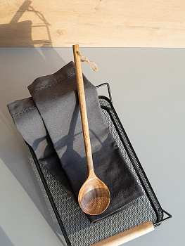 Ложка сервировочная/для приготовления 35x7см DE'NASTIA коричневый манго 000000000001229606