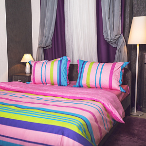 Комплект постельного белья 2спальный DE'NASTIA Сатин Рио (50x70см-2шт) C010369 000000000001109024