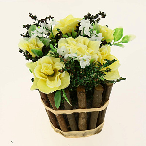 цветок искусственный "Дикая роза"  13смR010457 000000000001189321