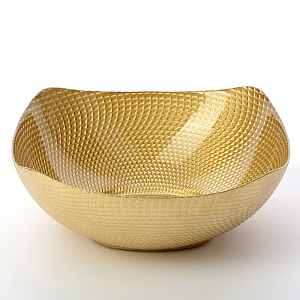 Салатник 22см GLASSCOM SQUARE золото стекло 000000000001209509