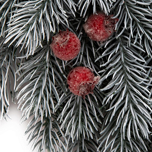 Венок новогодний 38 см с ягодами литой 000000000001225515