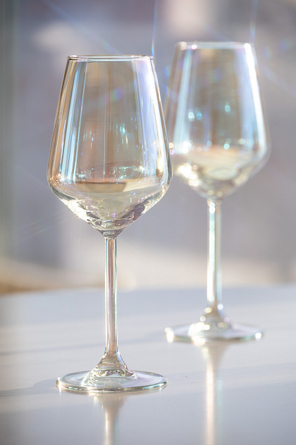 Набор бокалов для вина 2шт 350мл DE'NASTIA Радуга синий стекло 000000000001216310