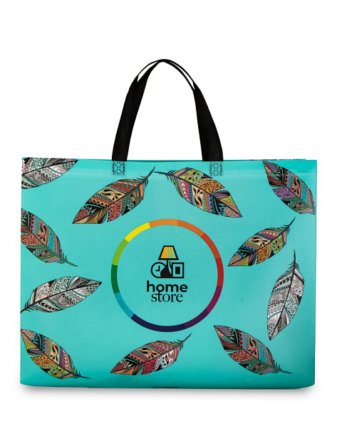 Сумка для покупок 47х36х10см HS перо до 10кг голубой пластик 000000000001227571