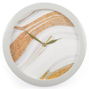Часы Мрамор с золотом П1-5/7-558 с блестками 000000000001190958