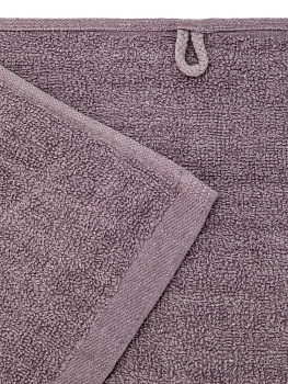 Полотенце махровое 30х60см СОФТИ бордюр 3 полоски лиловый хлопок 100% 000000000001215904