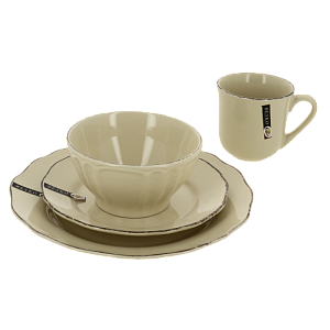 Набор столовой посуды 4 предмета BESKO ТАНЖЕРИН фарфор 000000000001204431