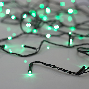 Гирлянда-Нить 5м 50LED LUAZON LIGHTING IP20 8 режимов 220В тёмная нить свечение зелёное 000000000001207993