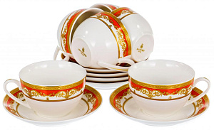 Набор чайный 12 предметов (чашка 240мл-6шт/блюдце-6шт) BALSFORD Эстелла Марианна подарочная упаковка фарфор 000000000001197868