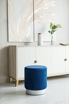 Пуф 35х35х40см DREAMBAG Honey синий велюр 000000000001211378