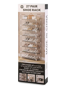 Обувница 9-ти ярусная 60х30х124см металл/пластик 000000000001227856