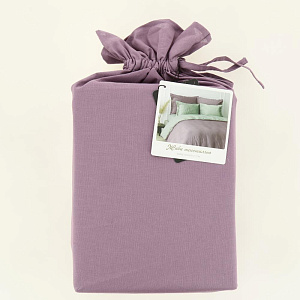 Пододеяльник 200x220см DE'NASTIA двусторонний серый/сиреневый бязь 100%хлопок 000000000001207488