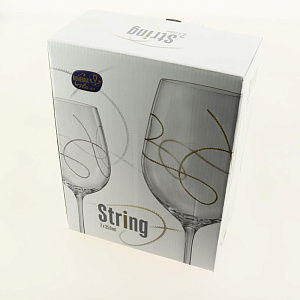 Набор бокалов для вина 2шт 350мл CRYSTALEX Виола бесцветная гравировка стекло 000000000001207565