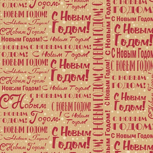 Бумага упаковочная крафт 70х100см ИНТЕРПАК Домики 000000000001215335