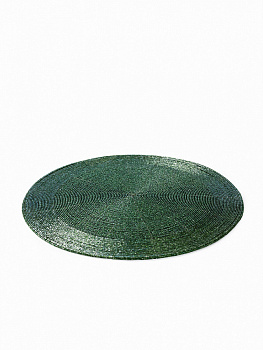 Салфетка сервировочная 35см DE'NASTIA зеленый бисер 000000000001229580