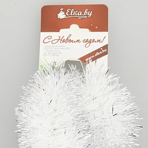 Мишура 2,7х0,07м БИФОРЕС бело-серебристая 000000000001209081