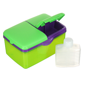 Ланчбокс 4-х секционный с бутылкой Sistema, 2л 000000000001148984