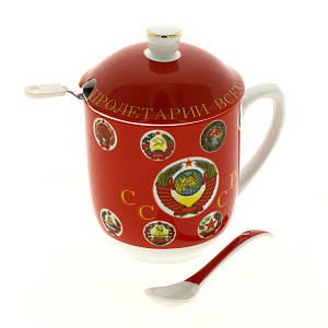 Кружка-заварник с ложкой, 350мл 000000000001171138