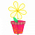Декоративная вертушка Цветок в горшочке Village people, 28?56(98) см, нейлон, пластик 000000000001144876