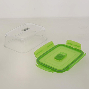 Контейнер стеклянный прямоугольный с зеленой крышкой 820мл PURE BOX ACTIVE N0866/P4569 000000000001182550