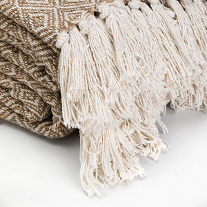 Плед 190х220см LUCKY QUADRO бежевый хлопок Плед 190х220см LUCKY QUADRO бежевый хлопок 000000000001214658