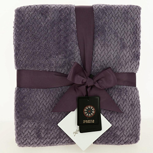 Плед DE'NASTIA Елочка 200х220 100%полиэстер фиолетовый T040159 000000000001200628