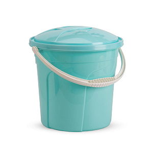 Ведро 10л с крышкой в ассортименте полиэтилен 000000000001226278