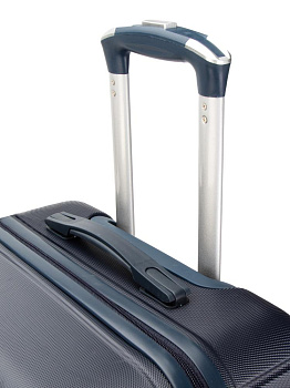 Чемодан на колесах S (36х22х55см) волна синий ABS 000000000001226520