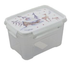 Контейнер для СВЧ 1,1л ПОЛИМЕРБЫТ Toile de Jouy прямоугольный пластик 000000000001202692