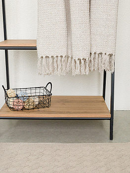 Покрывало 200x220см DE'NASTIA бежевый вафельное меланж хлопок 000000000001229651