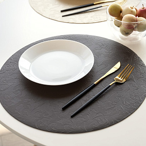 Салфетка сервировочная D38cm LUCKY бронза искусственная кожа ПВХ 000000000001214121