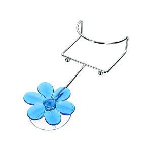 Подставка для губки с цветком на присоске Мультидом, пластик, сталь 000000000001126910