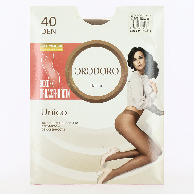 Колготки ORODORO (Unico) 40 den, цвет легкий загар, р-р  2 000000000001141216