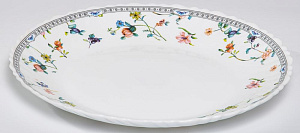 Тарелка обеденная 24см OLAFF ЗИРАНА мелкая опал 000000000001211221