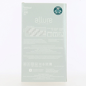 Колготки женские 200ден nero5 ALLURE Велюр плотные матовые из микрофибры трехмерной эластичности 4%хлопок 84%полиамид 12%эластан 000000000001201637