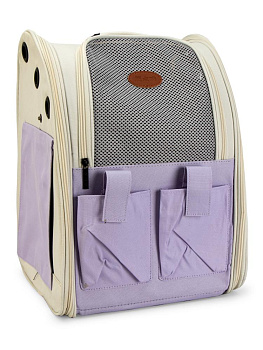 Переноска-рюкзак сетка с карманами для животных 42х30х28см микс полиэстер 000000000001229100