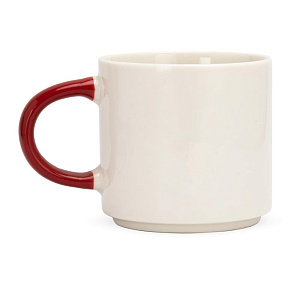 Кружка 400мл 9,1см DE'NASTIA Snowman белый фарфор 000000000001226186