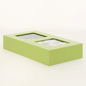 Часы настольные 6409 фоторамка, зеленые 000000000001158338