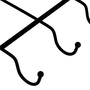 Полка-держатель для кружек 27х18х7см черный металл 000000000001221330