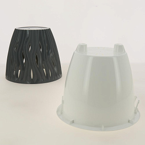 Кашпо со вставкой Вдохновение 3л цвет Серый 18612 артикул КШ-5421 пластик 000000000001194624