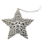 Новогоднее подвесное елочное украшение Звезда серебряная из полипропилена / 12,5см арт.80245 000000000001191237